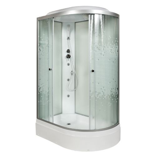 Душевая кабина AvaCan L720LGM 120х80 асимметричная с крышей ориентация левая