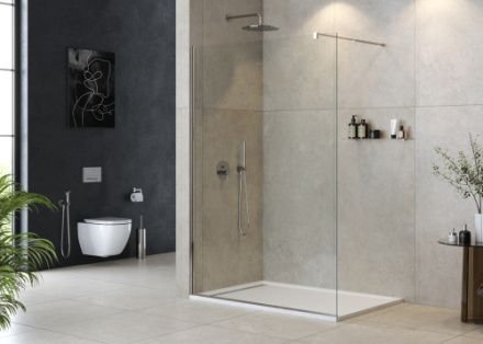 Душевая перегородка Cezares LIBERTA LIBERTA-L-1-140-C-Cr 140х195 стекло прозрачное профиль хром