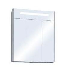 Зеркало-шкаф Aquaton Сильва 1A216202SIW60 60х80 подвесной цвет серый/бежевый