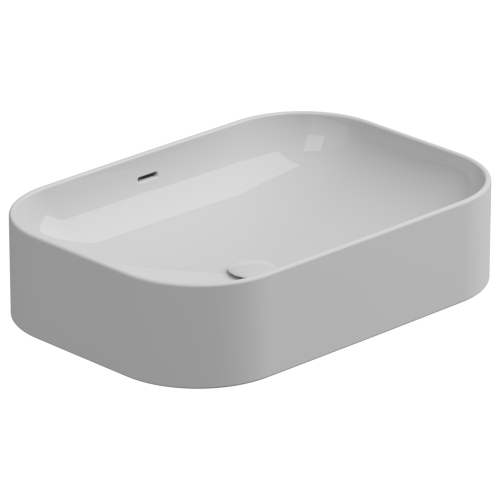 Раковина керамическая GSG Ceramic Design Easy EALAVTP60BI000/001 60х40 накладная цвет белый без отверстий под смеситель