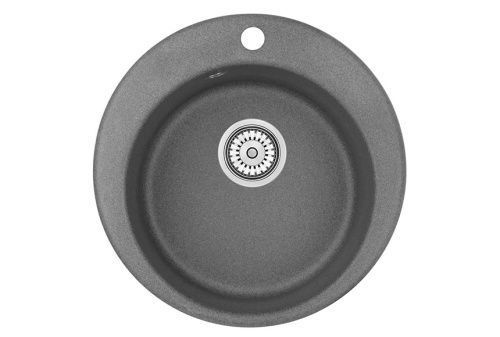 Кухонная мойка Granula 4801, ГРАФИТ 50х50 цвет черный поверхность матовая