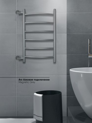 Полотенцесушитель водяной Indigo Arc LASW70-40MG-б/п-60 50х70 серый