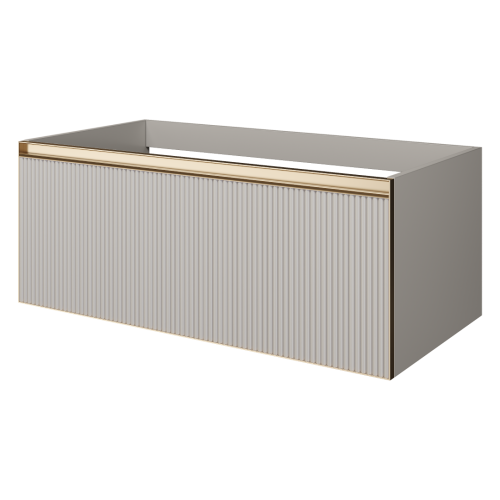 Тумба под раковину Armadi Art Quatro 790-M1-100-CM-RIB-MG 100х50 подвесная цвет серый