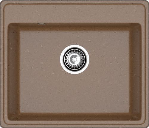 Кухонная мойка Granfest Vertex V-580 терракот 60х50 цвет коричневый поверхность матовая