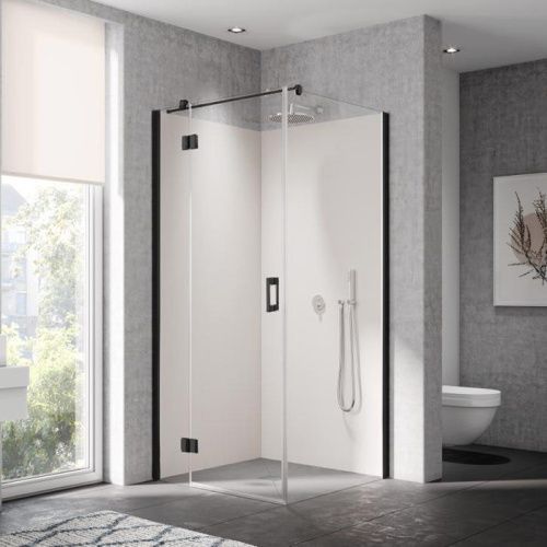 Душевая дверь Kermi Liga LI SNL 10020 3PK 100х200 стекло прозрачное профиль черный