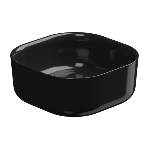 Раковина керамическая GSG Ceramic Design Hit! HILAVQU42002 40х40 накладная цвет черный без отверстий под смеситель