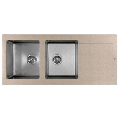 Кухонная мойка Florentina Комби 1160 21.415.E1160.107 115х50 цвет бежевый поверхность полированная