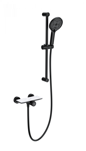 Душевой гарнитур Wonzon & Woghand  WW-B2052-A-MB настенный черный