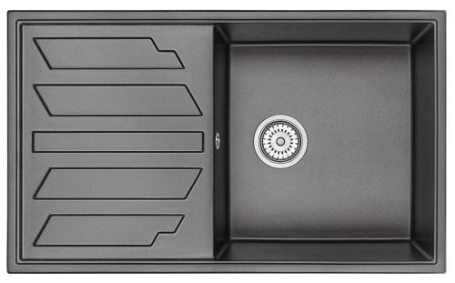 Кухонная мойка Granula 8601, ЧЁРНЫЙ 85х50 цвет черный поверхность матовая