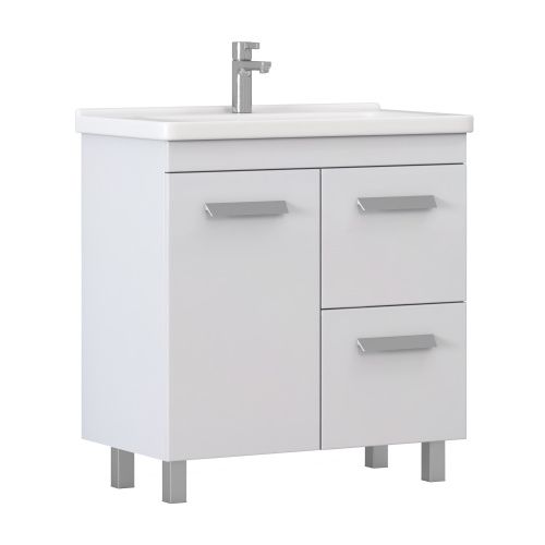 Тумба под раковину Vigo Nova tn.NOV.MIR.80.1D.2Y 80х40 напольная цвет белый