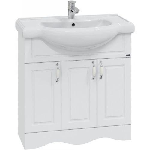 Тумба под раковину СанТа Верона 700113 80х30 напольная цвет белый