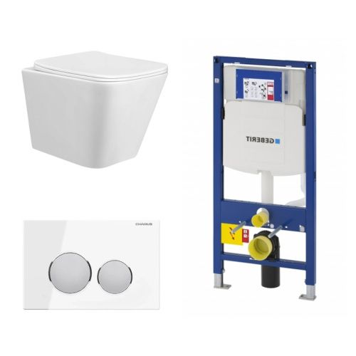 Сет унитаз + инсталляция + кнопка 111.300.00.5+FP.330.WHITE.10+CR25200