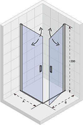 Душевой уголок Riho NOVIK G003021120 80х80 стекло прозрачное профиль хром без поддона - фото 2