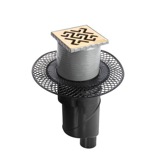 Душевой трап Berges PLATZ Antik 092060 25х25 золото