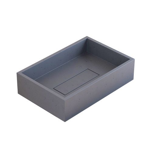 Раковина из искусственного камня Uperwood Angkor 291020219 60х40 накладная цвет серый