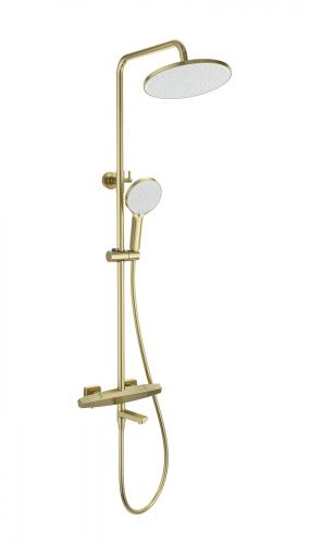 Душевая стойка Wonzon & Woghand Neo WW-B3046-A1-BG настенная цвет золото с термостатом