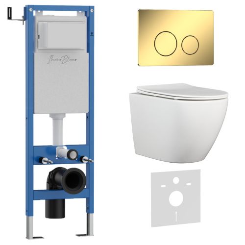 Комплект унитаз с инталляцией и клавишей смыва Iberica Blanca BILBAO ALTO IB.001M.BLA.231.816