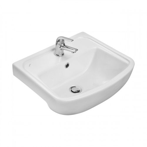 Раковина из сантехнического фарфора Santek Лонги 1WH501754 50х40 подвесная цвет белый 1 отверстие под смеситель