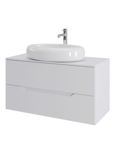 Тумба с раковиной Orange Line Li-100TuwMDF+B08-640W 100х50