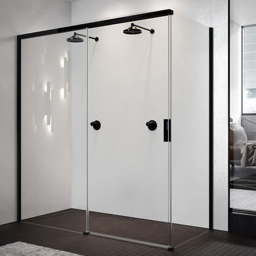 Душевая дверь Novellini Opera OPEPH119S-1H 120х200 стекло прозрачное профиль черный