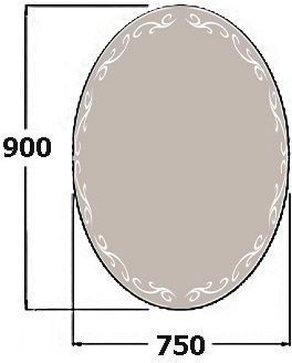 Зеркало с подсветкой De Aqua Декор DKR 402 075 80х90 подвесное - фото 3