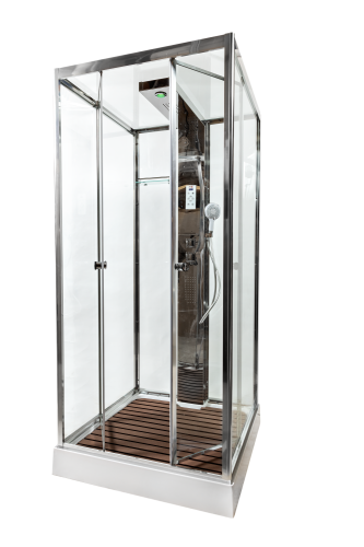 Душевая кабина AvaCan Z111 100х100 квадратная с крышей ориентация универсальная