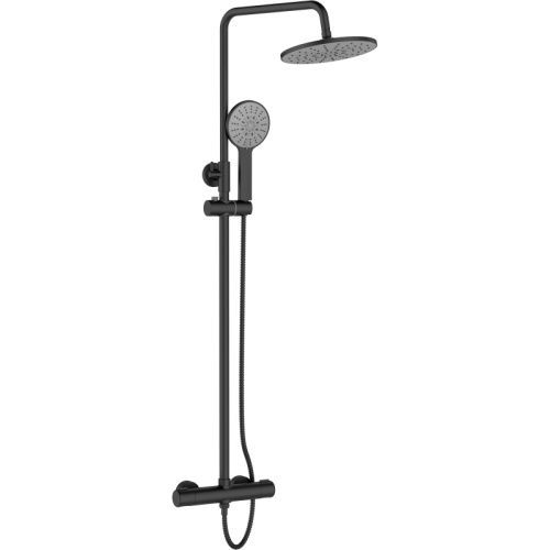 Душевая стойка Agger Thermo A2451244 настенная цвет черный с термостатом