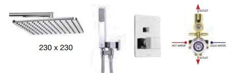 Душевая система Bossini COSMO M00754.030 встраиваемая в стену цвет хром