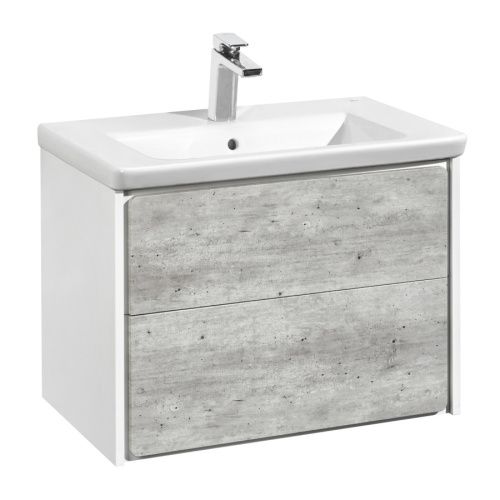 Тумба под раковину Roca Ronda ZRU9303003 70х40 подвесная цвет серый/белый
