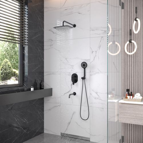 Душевая система Berges Ventas 073010 встраиваемая в стену цвет черный