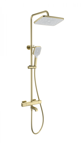 Душевая стойка Wonzon & Woghand Stay WW-B3016-T1-BG настенная цвет золото с термостатом