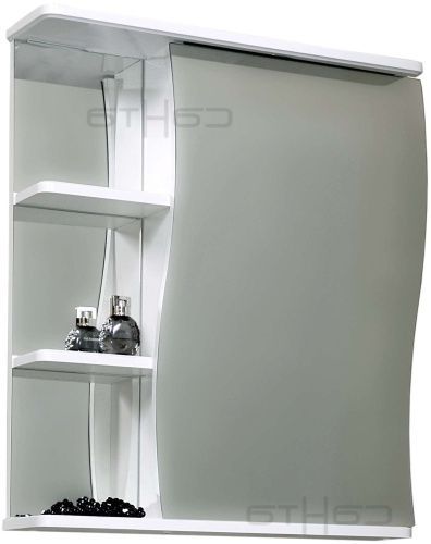 Зеркало-шкаф СанТа Волна 101010 60х70 подвесной цвет белый