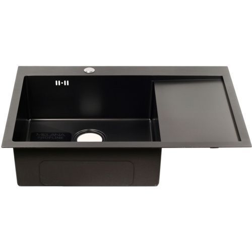 Кухонная мойка Melana ProfLine D7851HB-L графит 80х50 цвет серый поверхность брашированная