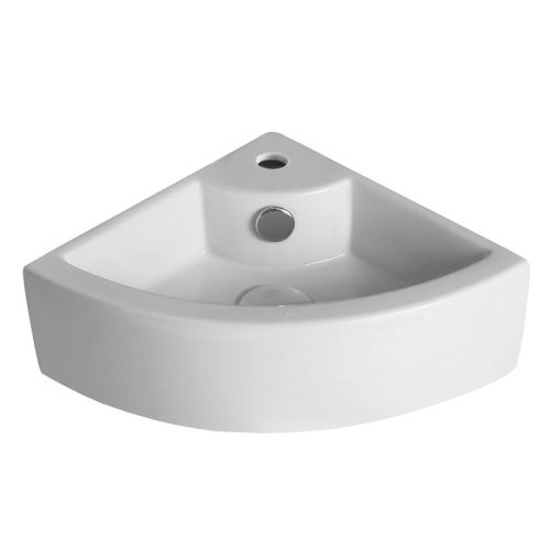 Раковина из сантехнического фаянса Azario AZ-4299 30х30 подвесная цвет белый 1 отверстие под смеситель