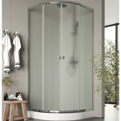 Душевой уголок Agger A01-090MCR 90х90 стекло матовое профиль хром с поддоном