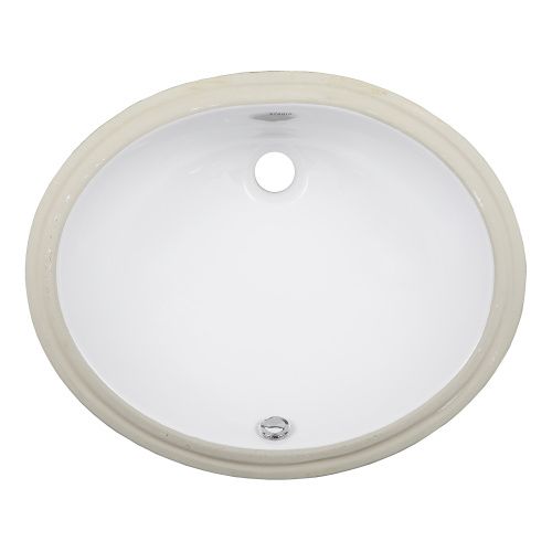 Раковина из сантехнического фаянса Azario AZ-6005 50 см встраиваемая цвет белый без отверстий под смеситель