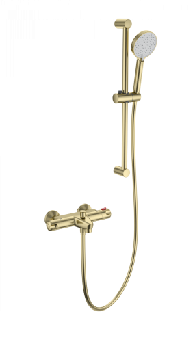 Душевой гарнитур Wonzon & Woghand  WW-C2001-A-BG настенный золото с термостатом