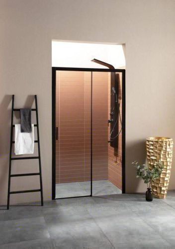 Душевая дверь Aquanet Pleasure AE60-N-160H200U-BT 160х200 стекло прозрачное профиль черный