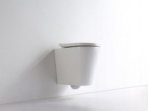 Унитаз подвесной CeramaLux 5178 белый с сиденьем микролифт безободковый каскадный смыв - фото 5