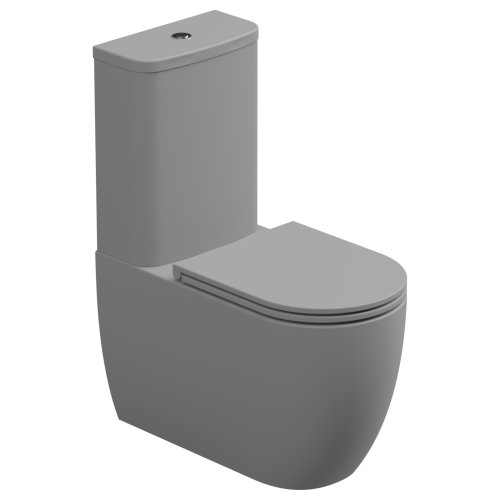 Чаша унитаза напольная GSG Ceramic Design Like LKMBL038P цвет серый без бачка без сиденья безободковая смыв торнадо