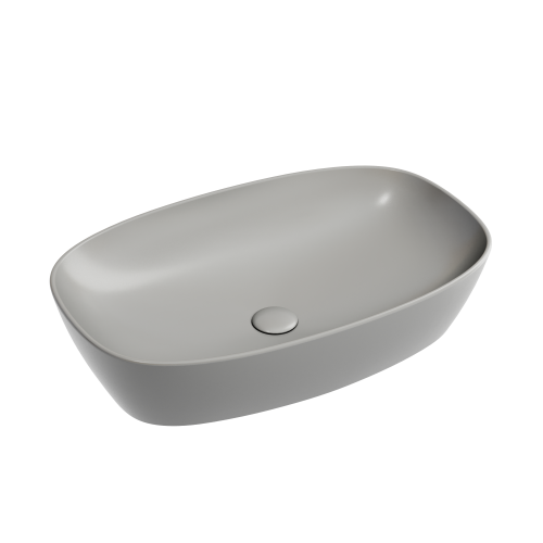 Раковина из сантехнического фарфора Ceramica Nova ELEMENT CN6049MH 60х40 накладная цвет черный без отверстий под смеситель