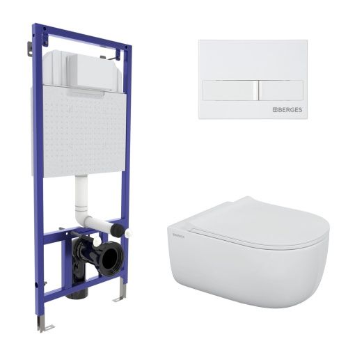 Комплект унитаз с инталляцией и клавишей смыва Berges NOVUM 043323