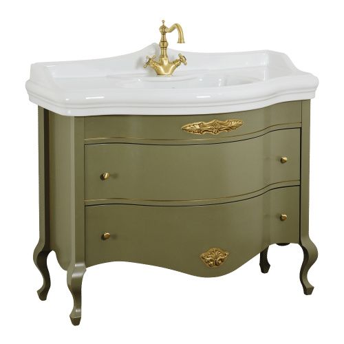 Тумба под раковину Migliore IMPERO 25962 110х60 напольная цвет зеленый