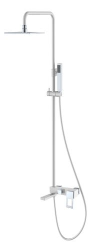 Душевая стойка Boheme Q 148-WCR настенная цвет белый