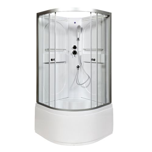 Душевая кабина AvaCan L610NLED 100х100 четверть круга без крыши ориентация универсальная