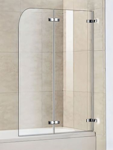 Душевая шторка на ванну WeltWasser WW100 10000003477 90х140 стекло прозрачное профиль хром ориентация универсальная