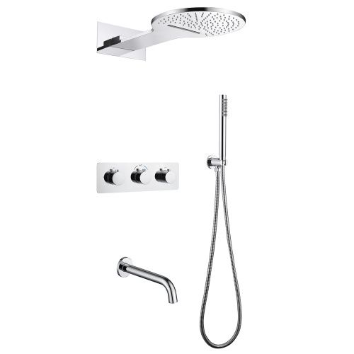 Душевая система Abber AF8150 встраиваемая в стену цвет хром с термостатом