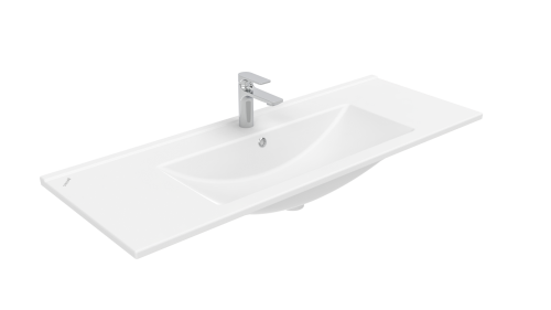 Раковина из сантехнического фарфора Creavit Su SU120-00CB00E-0000 120х50 накладная цвет белый 1 отверстие под смеситель