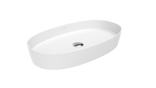 Раковина из сантехнического фарфора Creavit Loop LP170-00CB00E-0000 70х40 накладная цвет белый