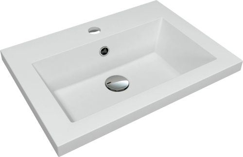 Раковина из искусственного камня Florentina Анита 500 10.150.00500.201 50х40 накладная цвет белый 1 отверстие под смеситель